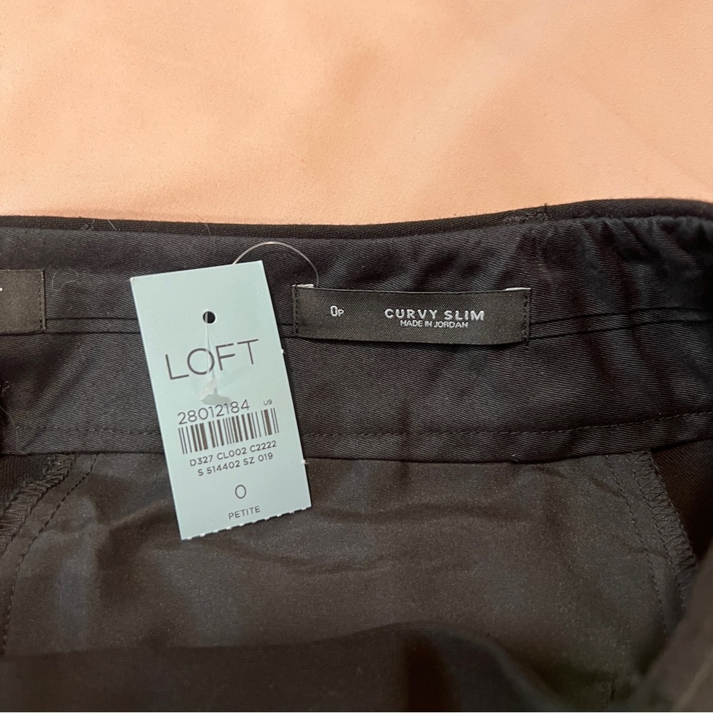 Ann Taylor LOFT Curvy Slim‎ Black Stretch Pants Size 0 Petite - Picture 8 of 13